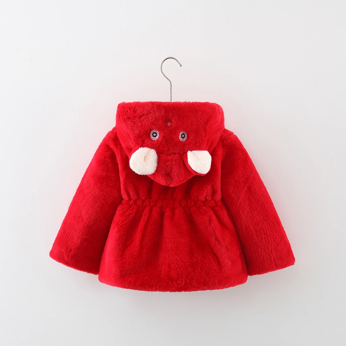 Autumn Winter Baby Clothes Plush Thickened Jacket Girls Warm Hooded Casual Fashion Coat