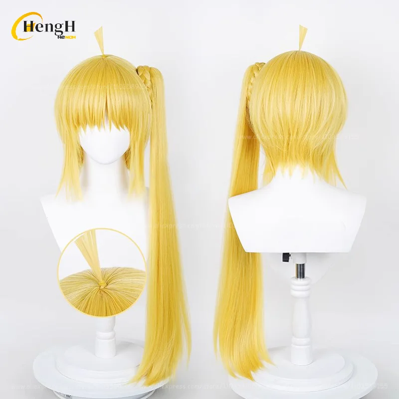 In Stock Ijichi Nijika Synthetic Hair Anime 80cm Long Yellow Ponytail Clip Cosplay Anime Wig Heat Resistant Hair Halloween Wigs