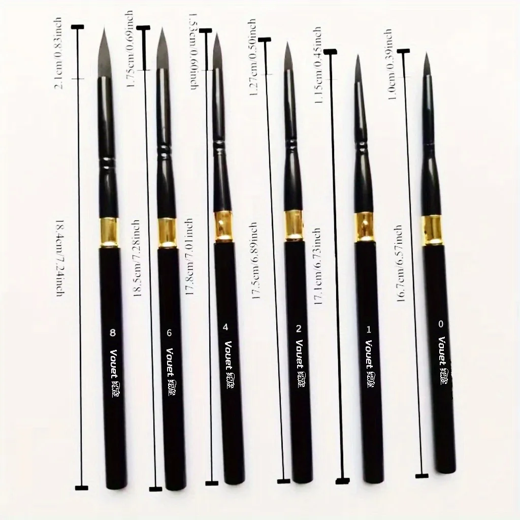 6pcs Travel Watercolor Brush Set, Comes with Storage and Protection Pen Head, Art Pen Set, Black Swan Oil Painting Pen