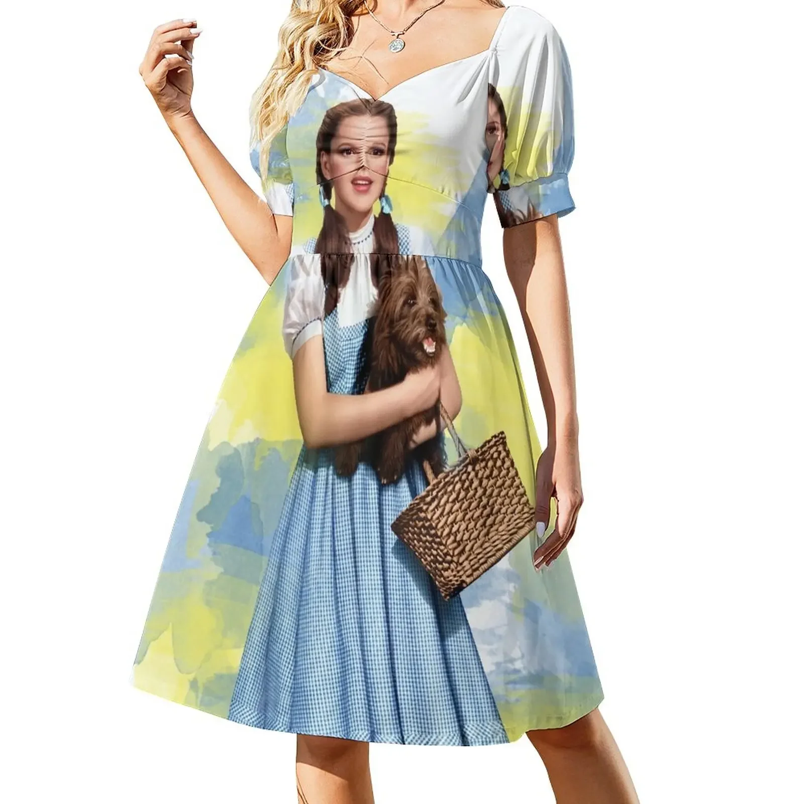 Dorothy Gale watercolors Short-Sleeved Dress long dress women Women's summer skirt women's summer dress 2025