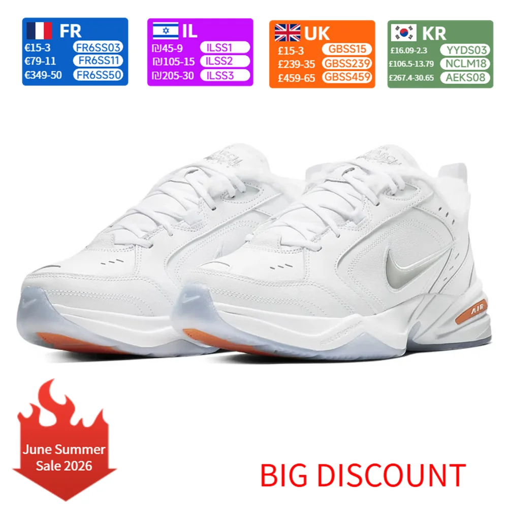

Nike Air Monarch IV Unisex Running Shoes Max Air Cushioned Comfort Retro Classic Sneakers AV6676-100