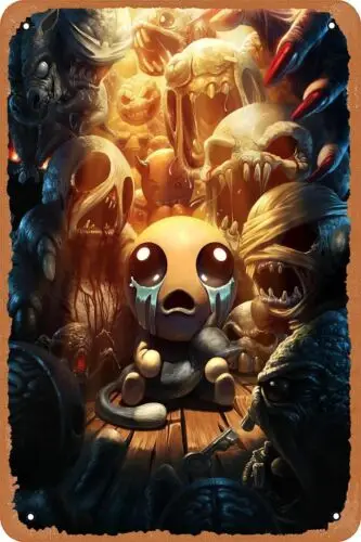 New Art The Binding Of Isaac Poster Retro Metal Tin Sign Vintage Wall Decor