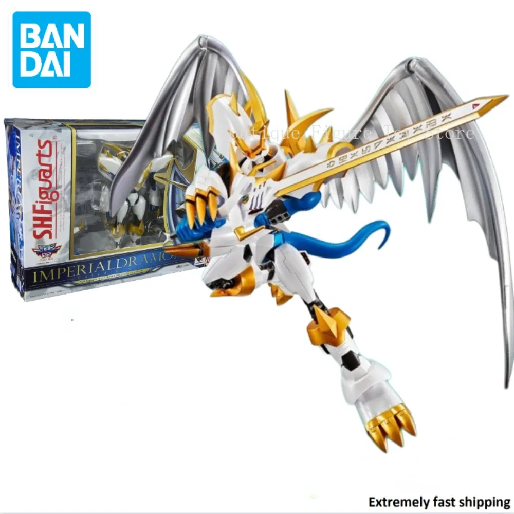 In Stock Original Bandai Digimon Adventure  S.H.Figuarts Imperialdramon Paladin Mode Action Figure Anime Model Toy Collect Gift