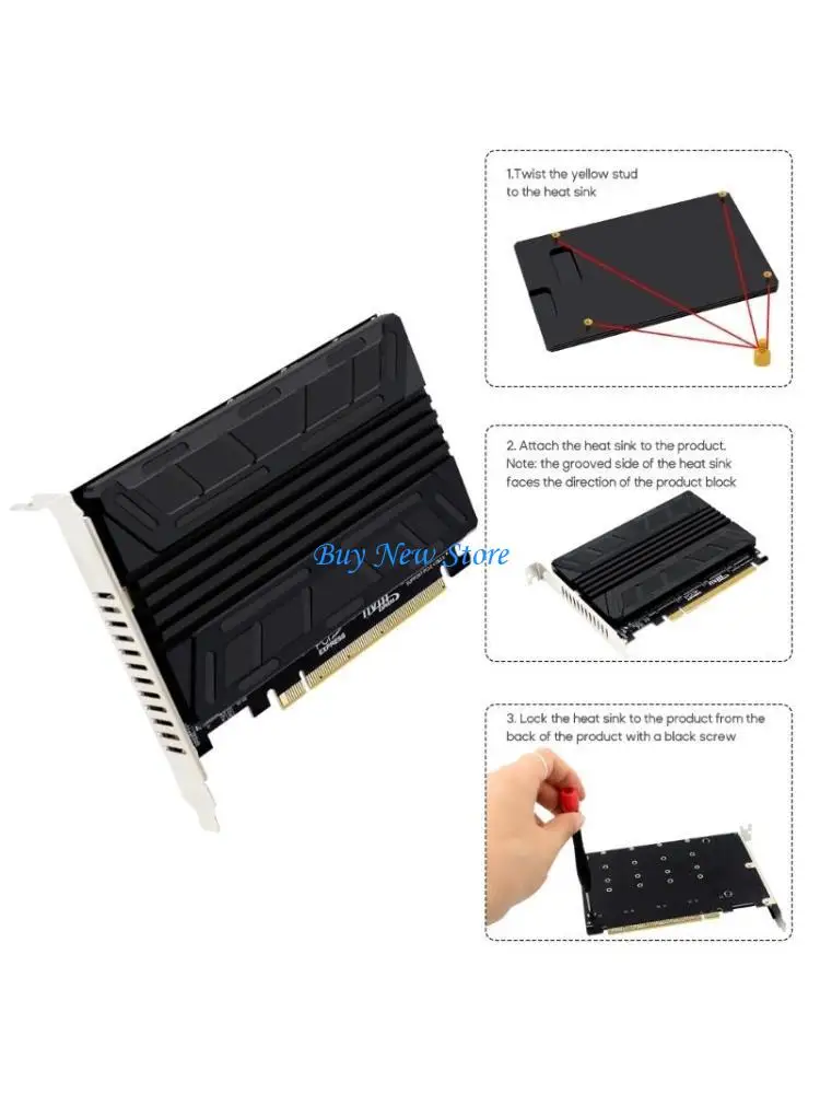 

20CE Radiator Pad for NVME PCIEX16 Array Expansion Adapter Board Aluminum Heatsink