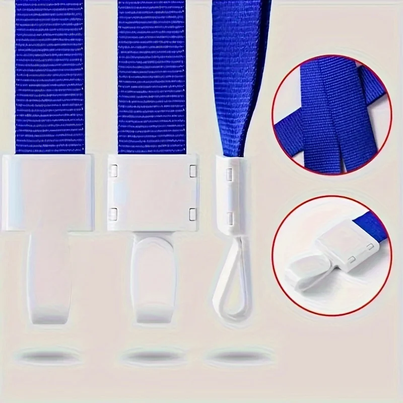 Transparenter, wasserdichter Namensschild-Kartenhalter mit Trageband, Kunststoff-ID-Kartenetui mit wiederverschließbarem Reißverschluss für Büro und Schule – Detail 4