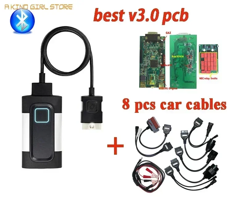 2022 Vdijk Autocoms Pro 2021.11 Keygen Vd Obd V3.0 Relay OBD2 Cars Diagnostic Interface Tool for Delphis Scanner Adapter