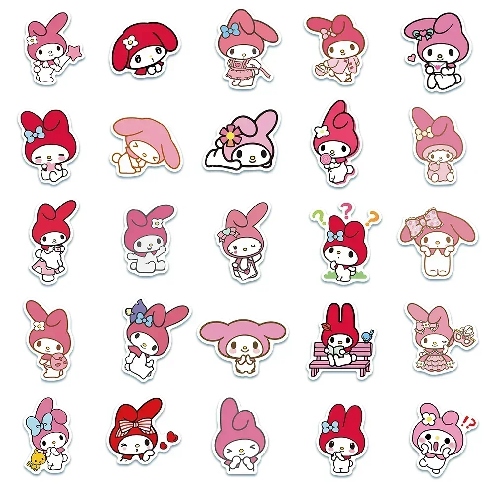 Kawaii بلدي ميلودي ملصقات لطيف أنيمي الكتابة على الجدران الشارات ل لوح التزلج دراجة الأمتعة سيارة الغيتار ملصق مضاد للمياه لعبة أطفال هدية