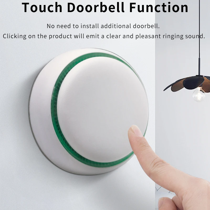 Dual Frequency Access Reader with Touch Doorbell: White Compact, 125Khz/13.56Mhz, Reads NFC， ID/IC Cards,WG26/34 & TTL Options