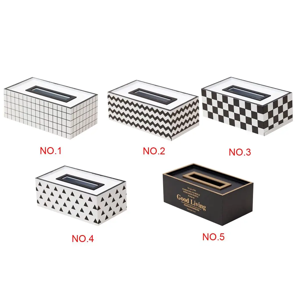 Printing Paper Rack Elegant Royal Office Car Home Rectangle Shaped Tissue Box Container Towel Napkin Tissue Holder