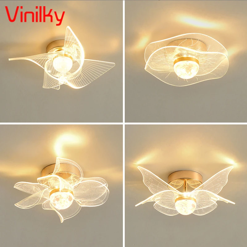 Nordic  Acrylic Ceiling Lamp Aisle Corridor Balcony LED Ceiling Lights for Bedroom Bay Window Light Nordic Creative Fixtures New