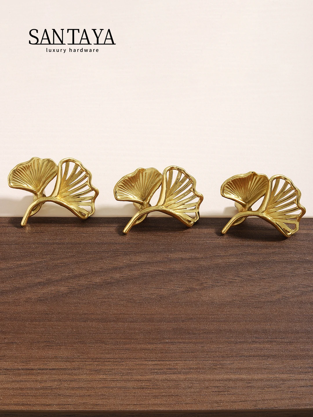 

Brass Ginkgo Leaf Furniture Handle Pastoral Style Plant Series Golden Pulls Wardrobe Children's Room Dresser Drawer Knob