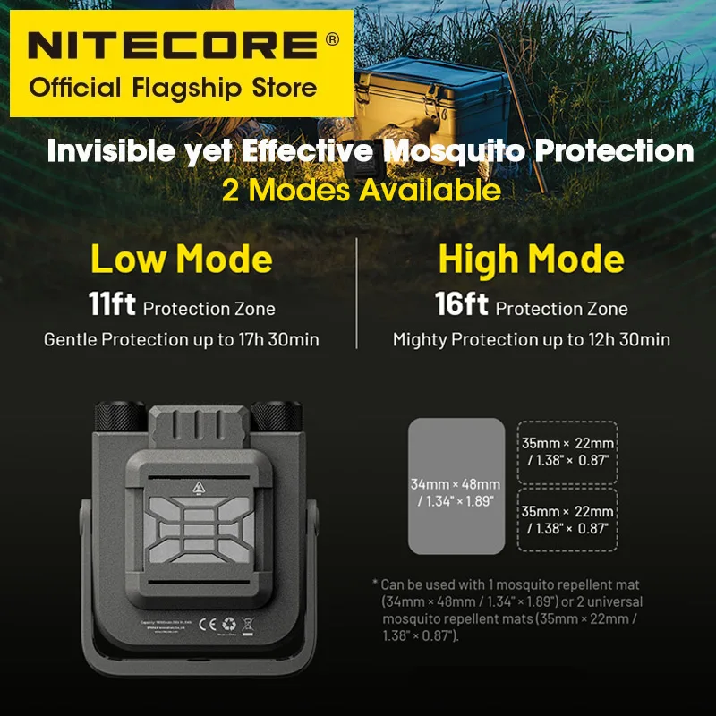 NITECORE NWL30 3-в-1 уличный рабочий фонарь рабочий свет прожектор отпугиватель комаров аварийный источник питания встроенный аккумулятор емкостью 18000 мАч