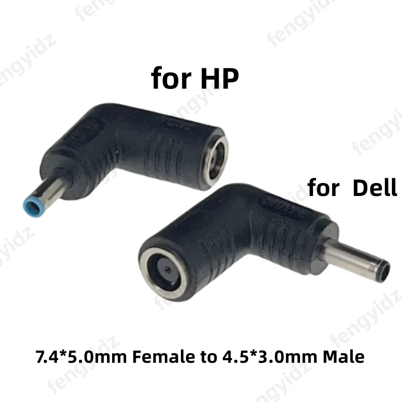 DC Power Adapter plug for HP Dell DC Jack 7.4*5.0mm Female to 4.5*3.0mm Male with pin Converter for Laptop Notebook