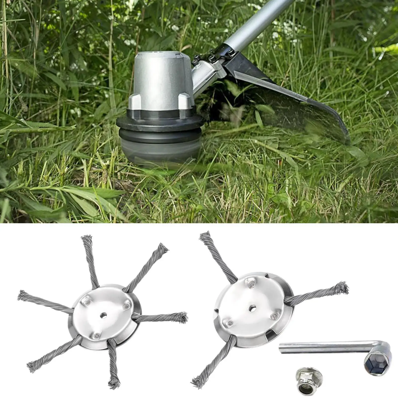 

Mower Accessories Efficient Trimmer Head Cutter Sturdy Rotary Heavy-Duty Trimmer For Heavy-Duty Tasks Grass Cutting Brush