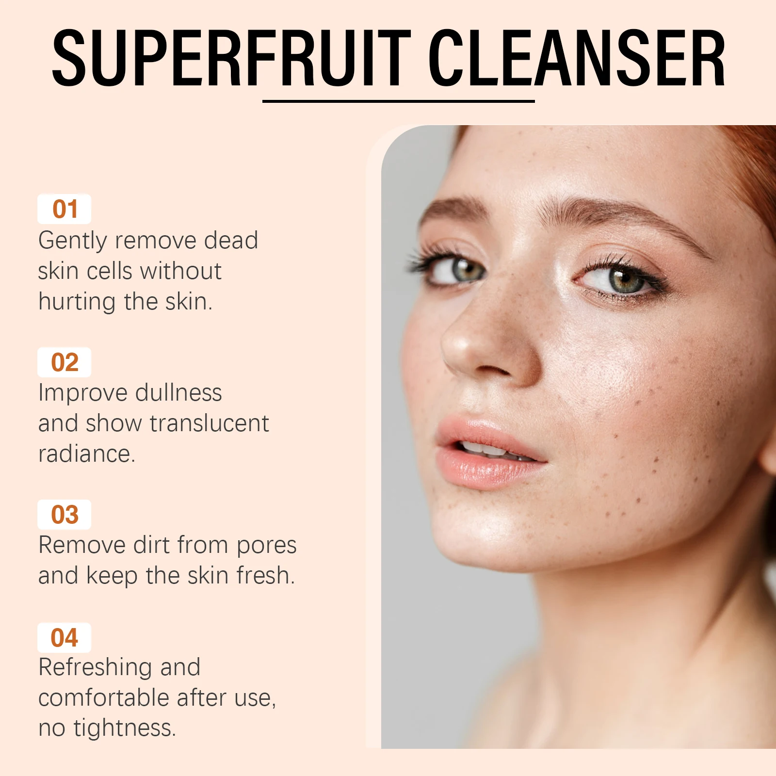 

Exfoliating Facial Cleanser Gently Cleaning Blackhead Grease Dirt Prevent Clogged Pores Hydrating Oil Control Face Wash Cleaner