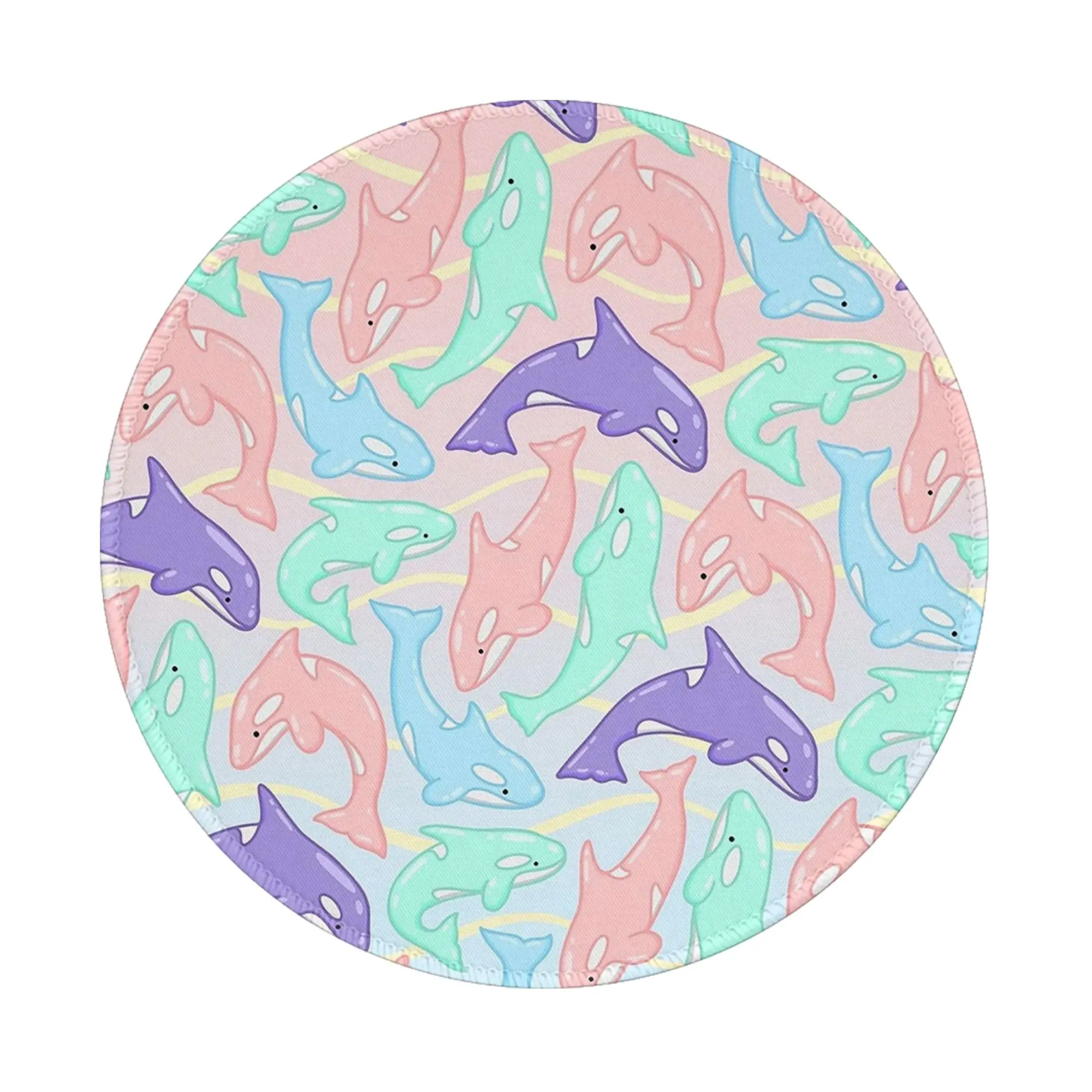 Pastel Orca Pattern Mouse Pad Computer Keyboard Mouse Mat Gamer PC Laptop Desk Mat Office Accessories Table Mats