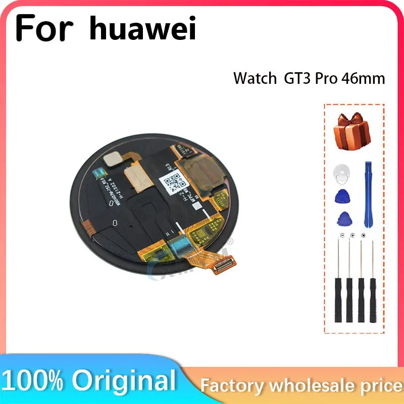 Dla HUAWEI Watch GT 3 Pro wyświetlacz LCD + ekran dotykowy, GT 3 Pro 46mm LCD dla HUAWEI Watch GT 3 Pro ODN-B19 wyświetlacz LCD AMOLED