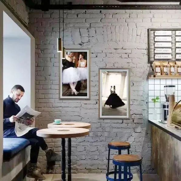 Wall Mount Digital Picture Frame 32 Inch Smart Digital Photo Frame Hot Sale 21 43 55 Inch Wooden Frame Support Remote Control