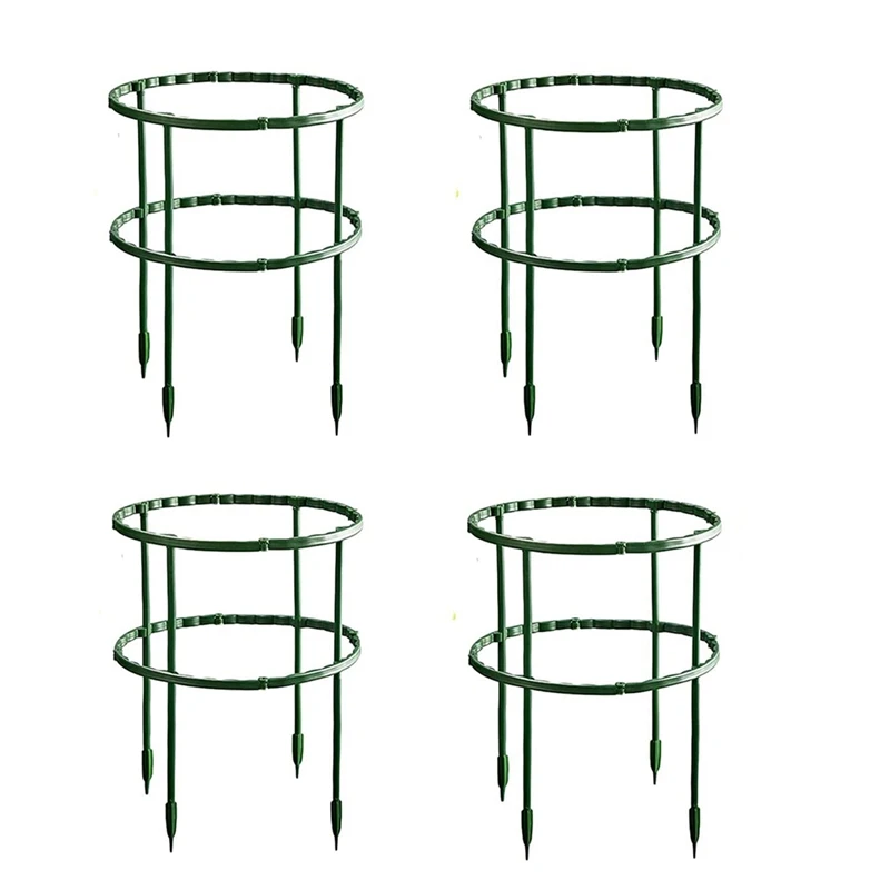 Hot 4 Pack Plant Support Stakes,Half Round Plant Support,Plant Support Cages For Peony,Tomato,Flower Pot Climbing Trellis