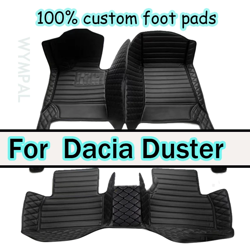 Custom Made Leather Car Floor Mats For Dacia Duster 2010 2011 2012 2013 2014 2015 2017 Carpets Rugs Foot Pads Accessories