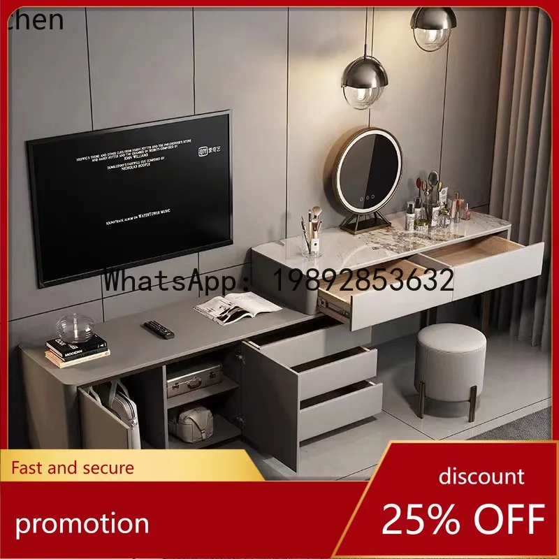 

YFY Rock Slab Dressing Table Storage Cabinet Simple Bedroom Lacquer Makeup Table