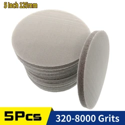 5 Pcs 5 Inch Spons Schuren Disc 125Mm Schuurpapier Aluminiumoxide Klittenband 320-8000 Grits Voor auto Glas Polijsten & Slijpen