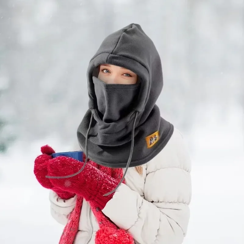 

Сохраняющая тепло зимняя шапка, мужская шапка с плюшевой подкладкой, спортивная шапка на открытом воздухе, вязаная шапка Skullies, велосипедные шапки для кемпинга, холодная погода