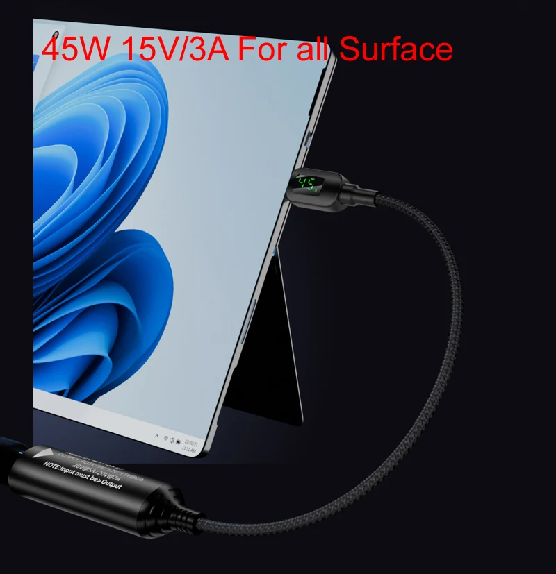 Digital Display 140W DC to 5V 9V 12V 15V 20V 7A USB TYPE C PD Power Fast Charging Cable for Laptop Charger PHONE Surface Tester