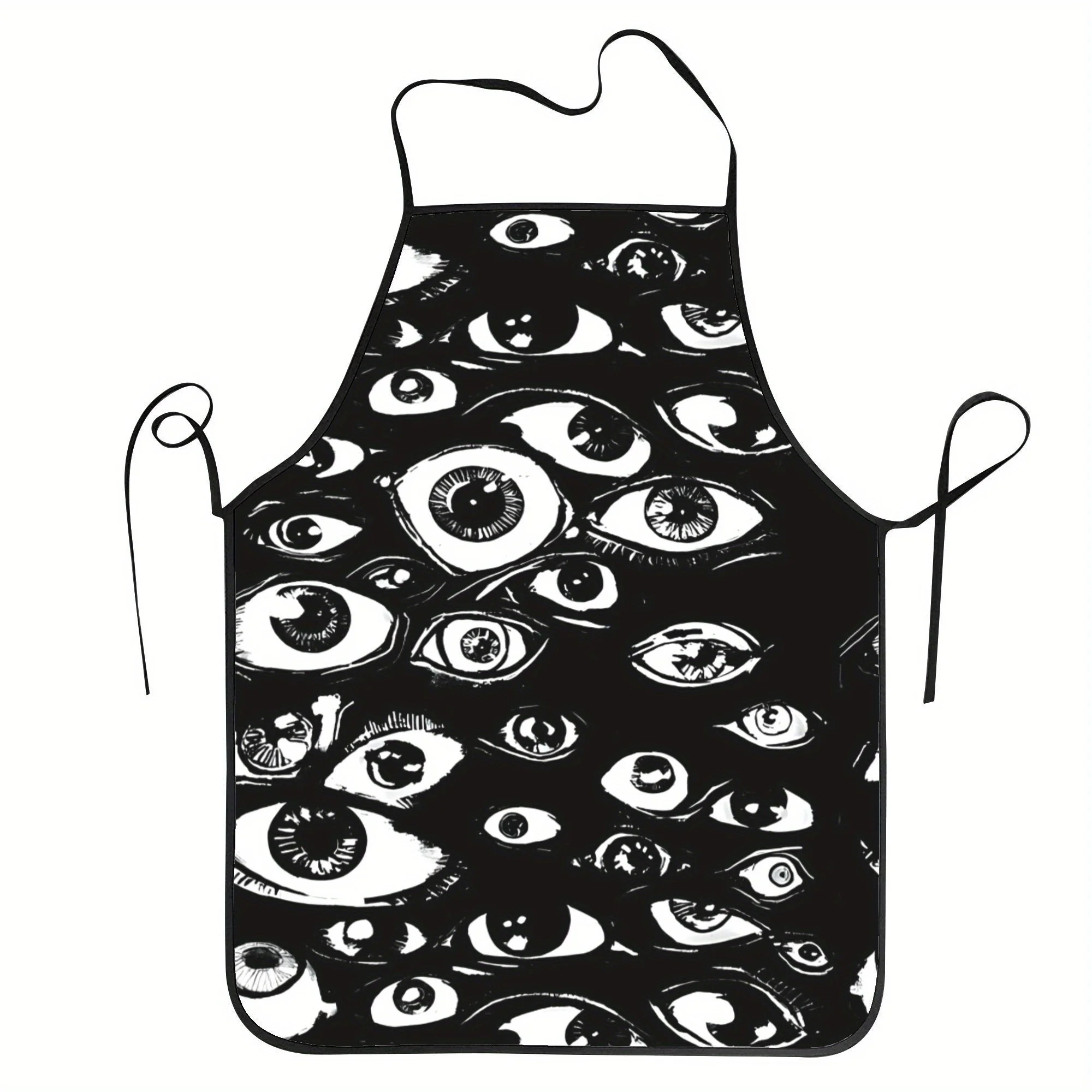 Funny The Evil Eyes IHorror Style Cooking Master Bib Aprons Men Women Unisex Kitchen Chef Tablier Cuisine for Cooking Baking