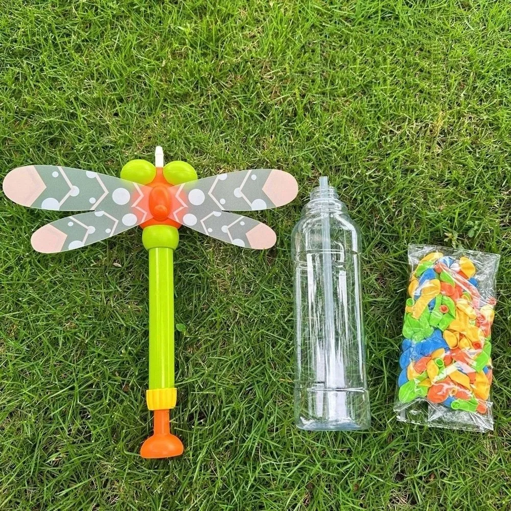 Creative Dragonfly Design Balloon Water Blaster Quick Fill Water Spray Pull-out Water Spraying Water Blaster Gift