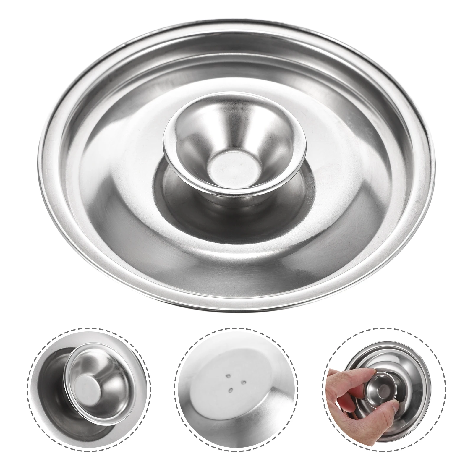 

10/14/16cm Universal Lid for Seasoning Pot Tempered Glass Lid Meal Pot Cover Cookware Lid Stainless Steel Pan Lid Metal Bowl Lid