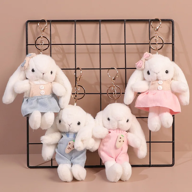 

New cute plush sweet couple rabbit pendant super cool doll exquisite key chain bag decorate soft pretty birthday gift