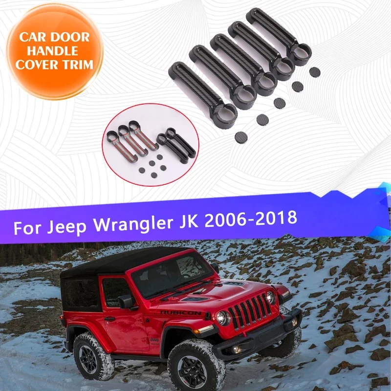 

Накладка на дверную ручку автомобиля для Jeep Wrangler JK 2006 ~ 2018, комплект для защиты от царапин, хромированный Стайлинг, автомобильные аксессуары, Внешние детали