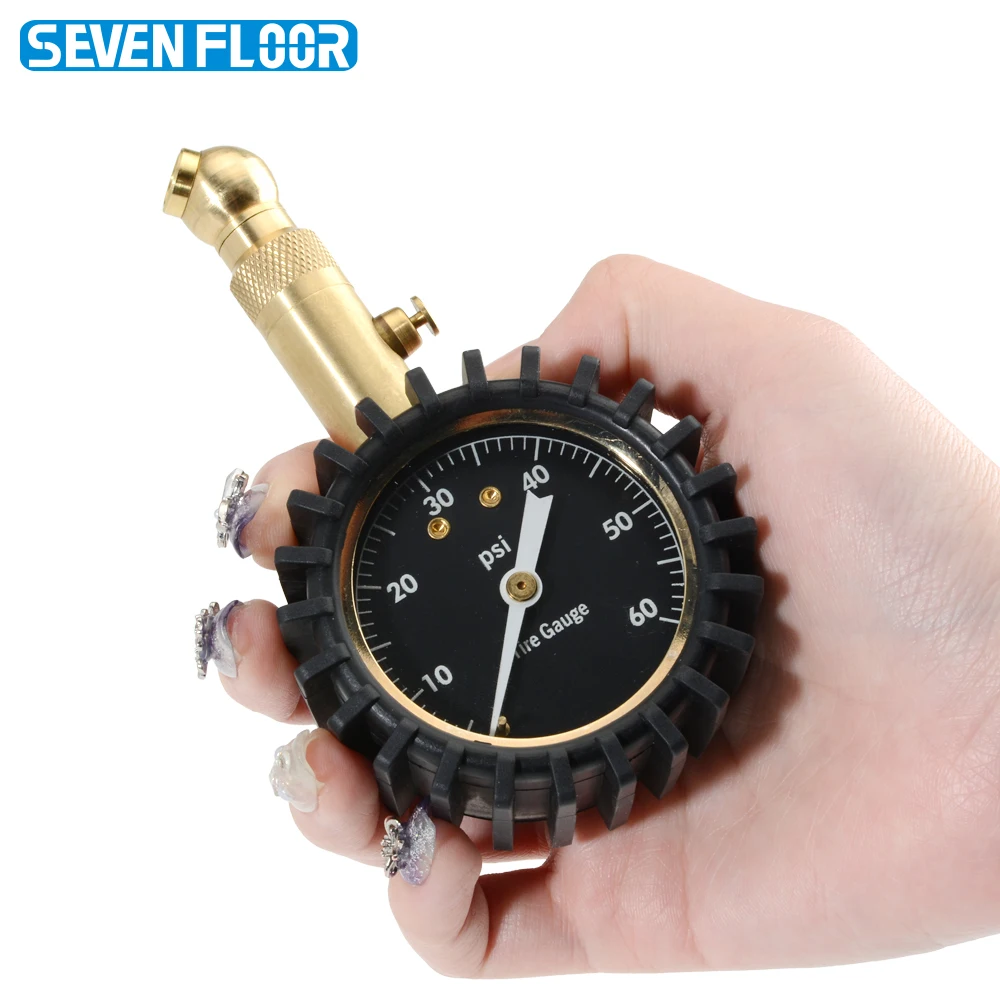 

Манометр для шин 0-60 PSI, 2-дюймовый циферблат, механический, с медным резиновым шлангом, для автомобиля, грузовика, мотоцикла