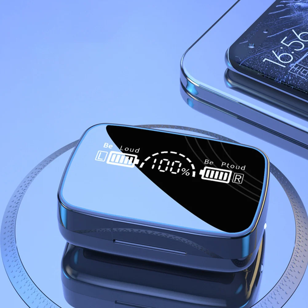 

1 set Earphones 1 Set Led Display Waterproof Wireless Earbuds Charging Case Durable Outdoor Sports Stereo In-Ear Mini