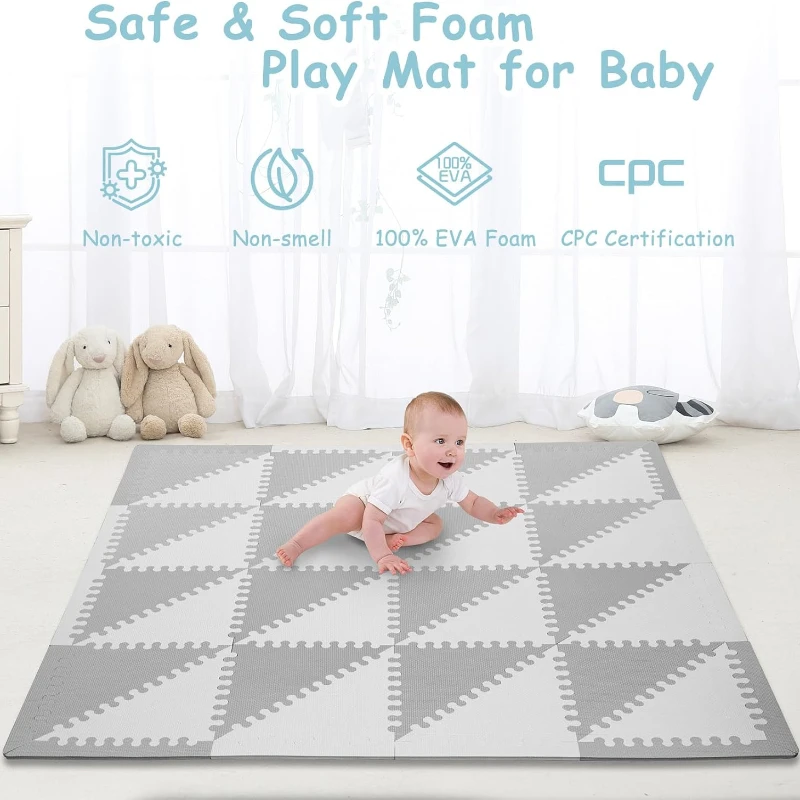 16Pcs Waterproof Baby Play Mat Puzzle with Carpet Bebe Mattress and Educational Toys Floor Mat for Children