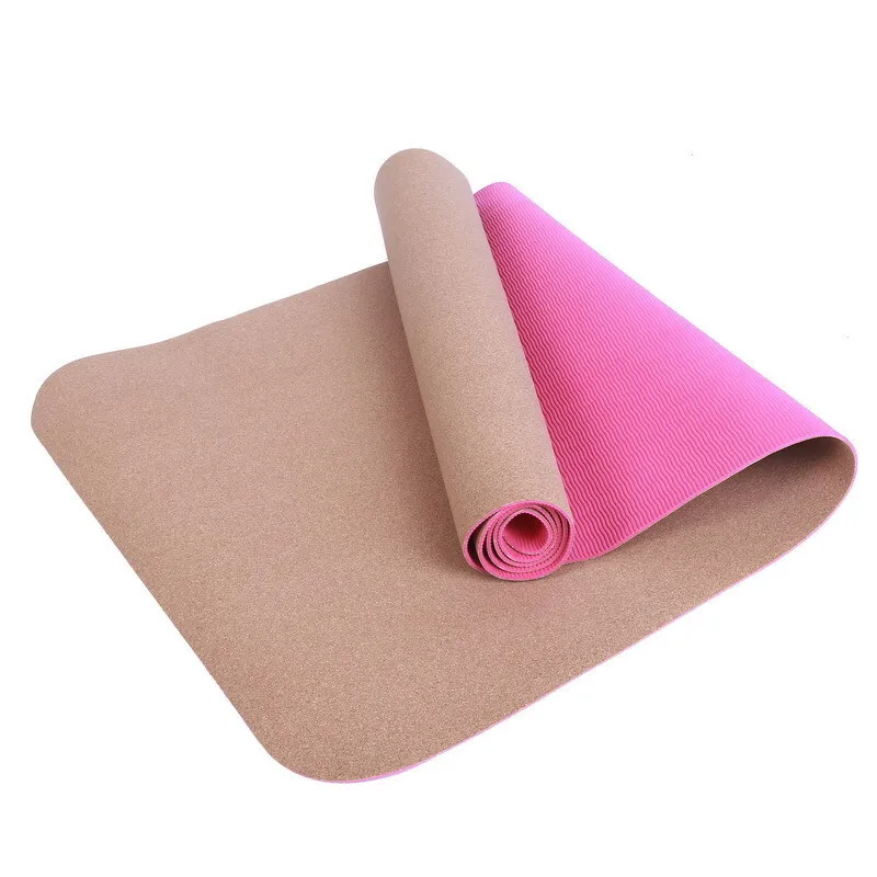 Yoga Mat 8MM Thickened and Extended Cork Mat  Professional Yoga Supplies