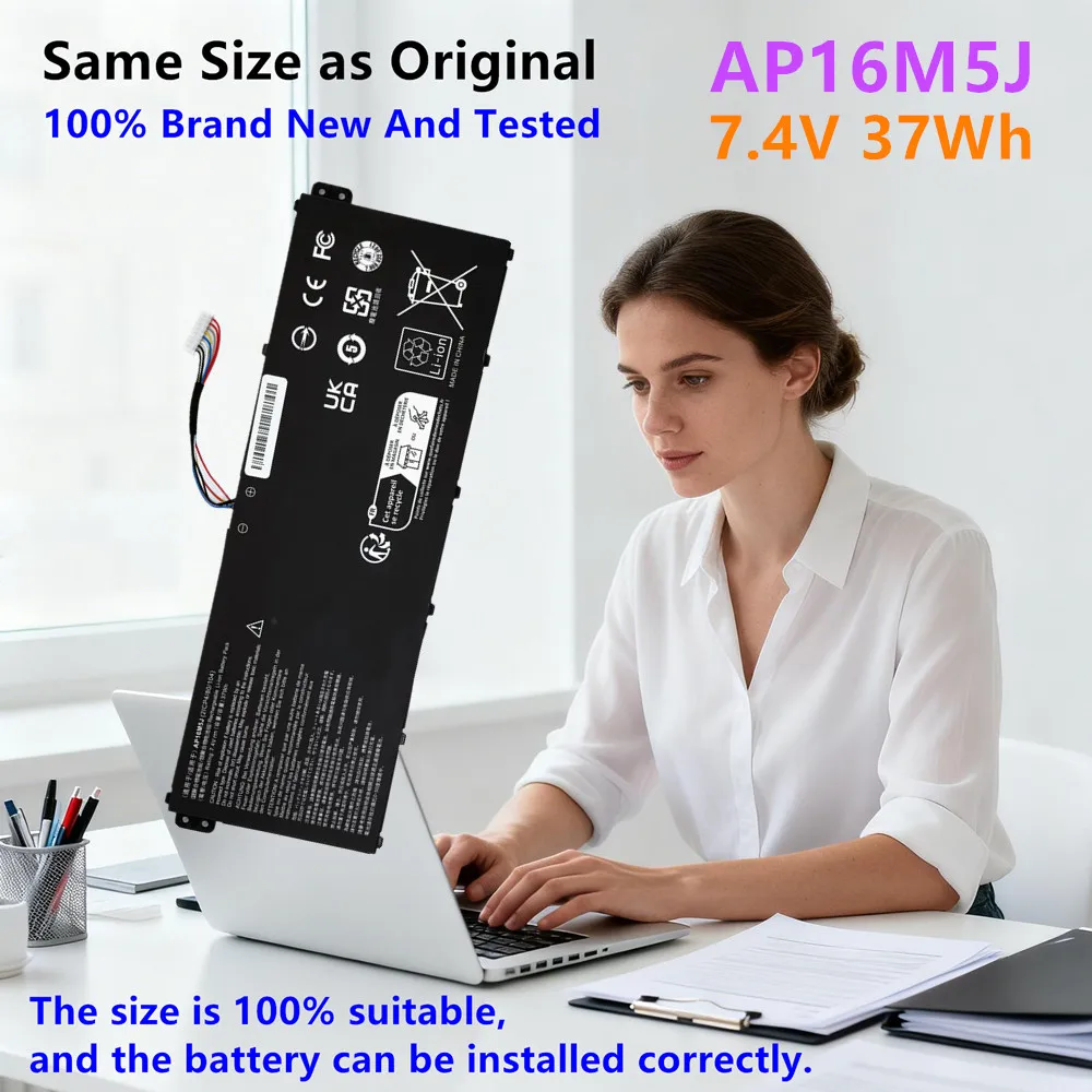 

AP16M5J Laptop battery for ACER Aspire 1 A114-31 3 A314-31 A315-21 A315-51 5 A515-51 Series 2ICP4/80/104