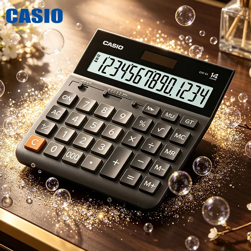 Casio DH-14/GX-12B/GX-14B/GX-120B Business Quiet Calculator - Silent Design for Keys. Desktop computer for the finance room.