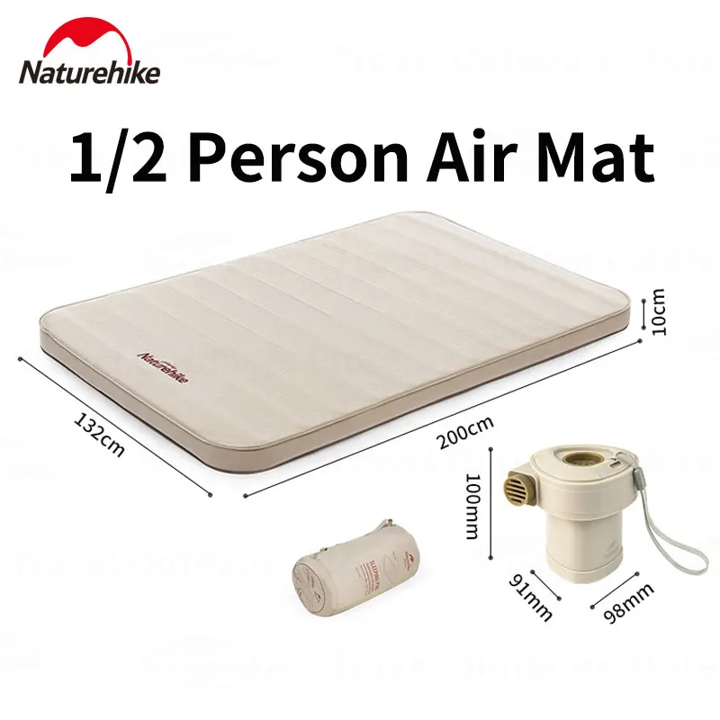 

Naturehike Cheese Camping Air Mat Outdoor Air Bed 10cm Inflatable Sleeping Mattress Pad Lightweight Self-Inflating Mat Camp Bed