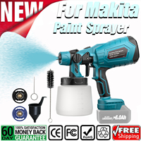 Electric Paint Spray Gun For Makita BL1830 18V Battery 1L Cordless Portable Paint Sprayer Set Auto Furniture Spray Painting Tool