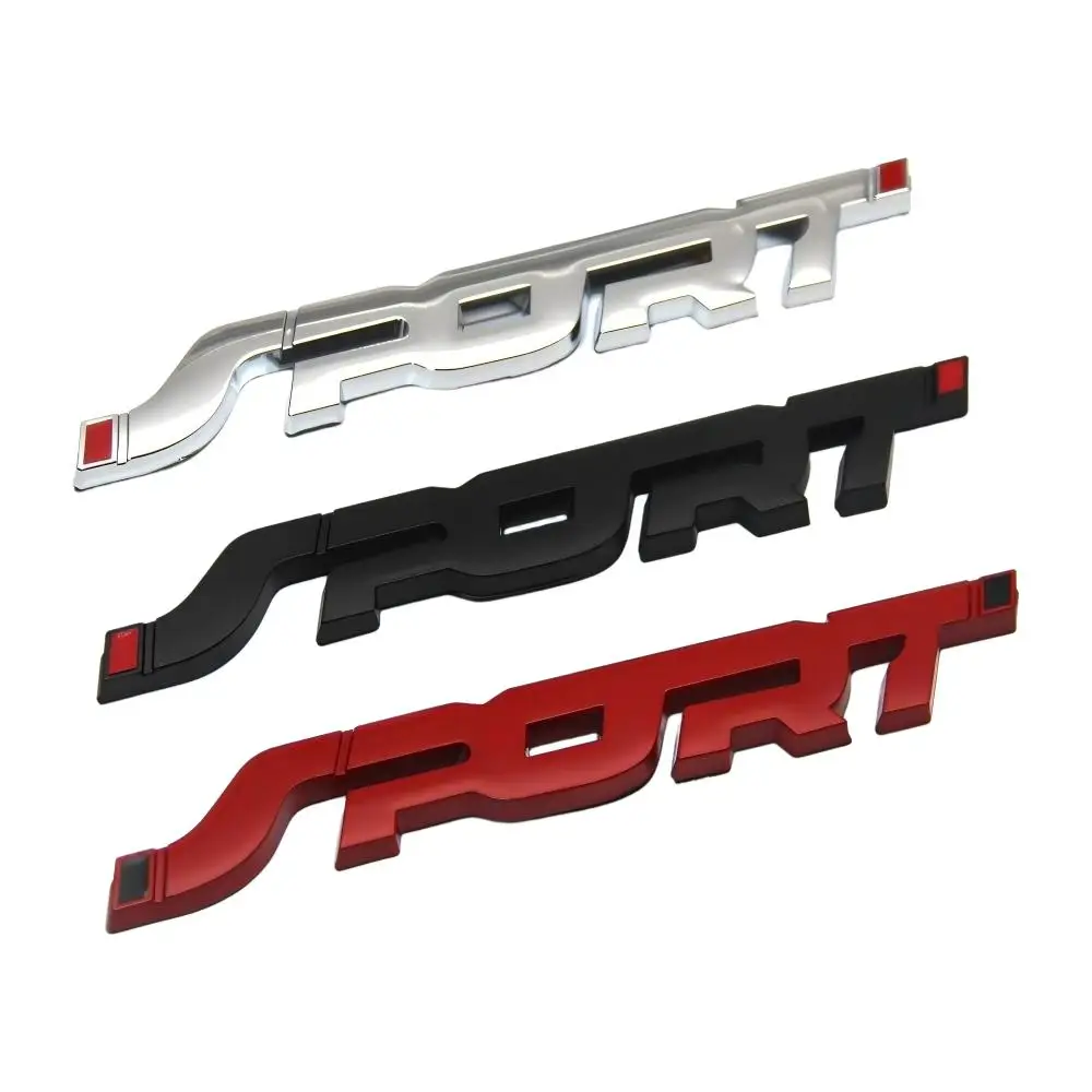 Auto-Aufkleber 3D-Dekor Modisches Styling Metall Chrom Schwarz Auto-Kofferraum Rennsport Wort Buchstaben Logo Emblem Abzeichen Aufkleber – Detail 8