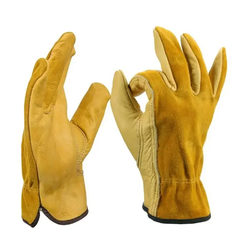 TIG Welding Gloves Durable Cowhide Leather Work Gloves Hands Protection for Construction & Industrial Use - S/M/L/XL Size 용접장갑