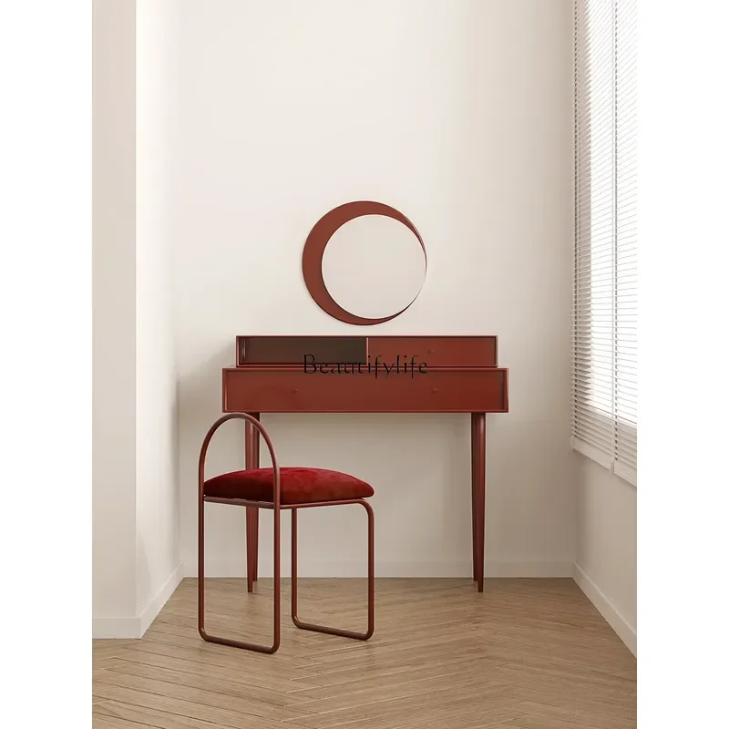 Simple Classic Dressing Table Bedroom Storage Box Solid Wood Light Luxury Style Vanity Desk with Drawers for Home Decor