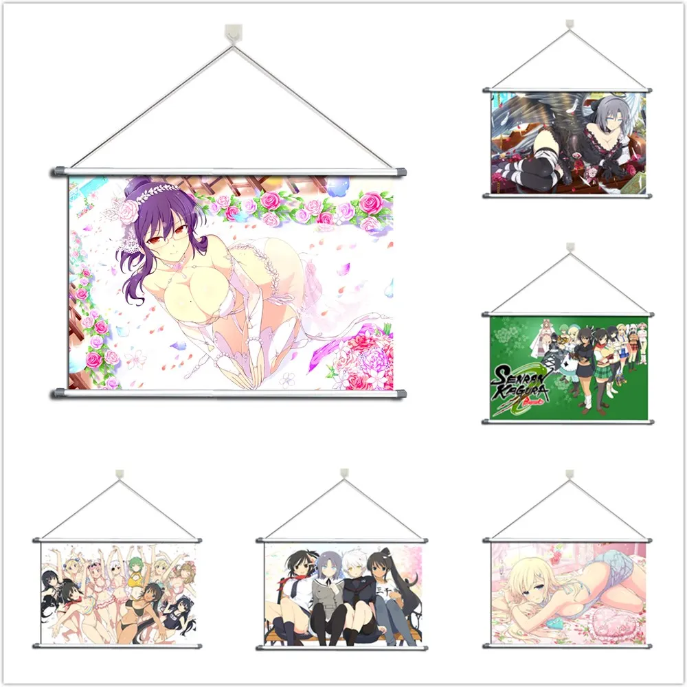 Room Decor Pictures for Home Decoration Senran Kagura Asuka Yumi Yomi Leo Wall Art Canvas Painting Posters and Prints No Frame