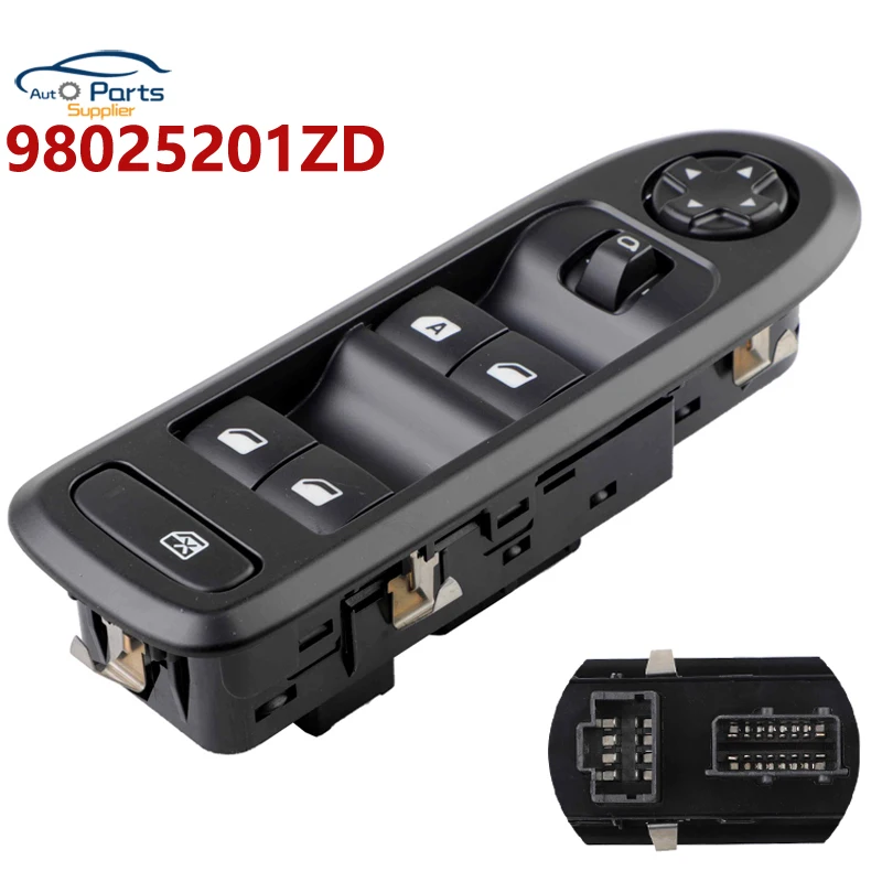 New 98025201ZD Automatic Electric Power Master Window Switch For Peugeot 301 Elysee Citroen C3-XR 2014 2015 2016 2017 98025189ZD