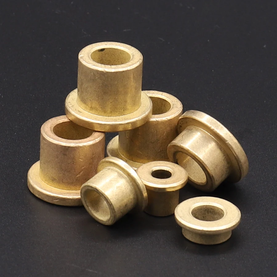 5PCS ID 8 10 8 12mm Flanging Self-Lubricating Bearing Powder Metallurgy Oil Copper Bushing Guide Sleeve with Stepped Flange