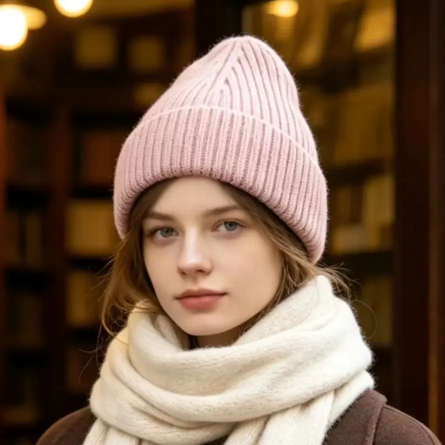 Warm Knit Beanie Hat for Men and Women, Outdoor Ski, Kpop Y2k Vintage Caps, Youth Boys and Girls, Winter, 20B116C, 10 Colors