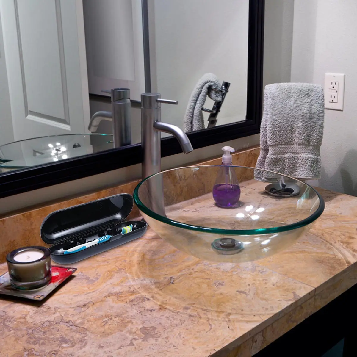 

2Pcs Toothbrush Storage Box for Electric Toothbrush Travel Case PP Material Portable Brush Holder Compact Design Frosted Cover