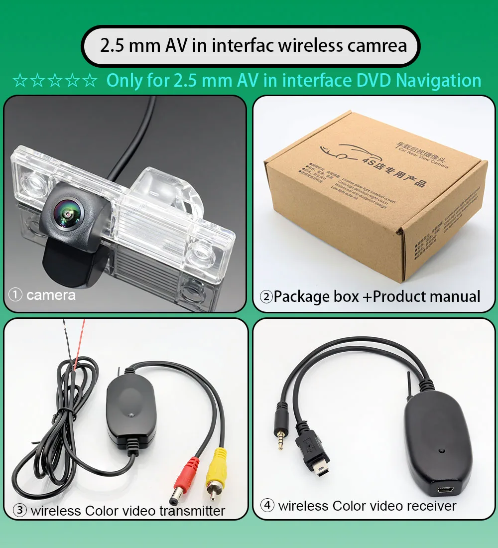 2.4 Ghz Wireless Rear View Fisheye Camera For Daewoo Gentra Kalos Tosca Winstorm Lacetti Premiere Matiz Nubira